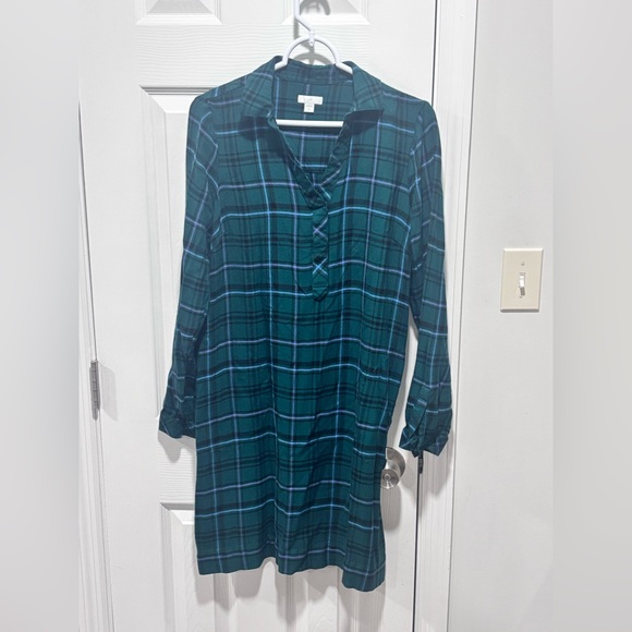 J. Jill Green Plaid Tunic Top - Picture 2 of 9